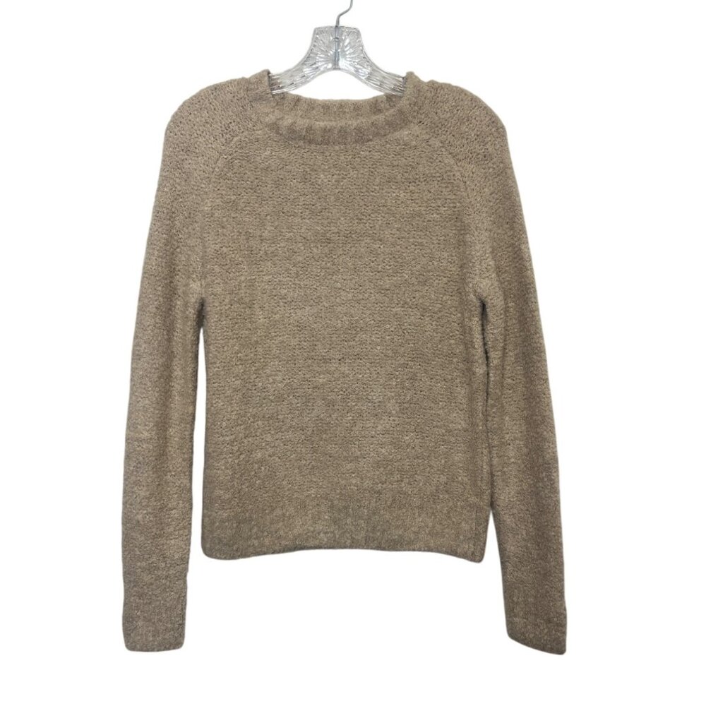 Crown & Ivy Chunky‎ Knit Textured Sweater Womens Large Tan New WOT